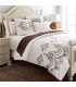 Embroidery vintage brown bed sheets