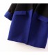 Black and blue lapel coat