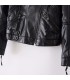 Black leather short jacket 