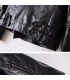 Black leather short jacket 