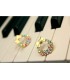 Colorful rhinestone embellished earrings﻿