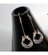 Colorful﻿ bowknot embellished long earrings﻿