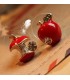 Lovely apple red earrings 