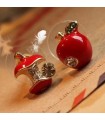 Lovely apple red earrings 