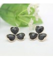 Black flower elegant earrings 