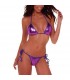 Purple triangle top brazilian bikini bottom