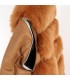 Marrone cappotto di pelliccia finta artificiale