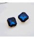 Dark blue big stone stud earrings