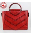 Shoulder red leather bag