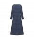 Long linen long sleeve blue dress