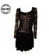 Black lace mini dress