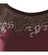 Bordo mesh rhinestones embroidery sexy dress