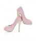 Soffice rosa scarpe peep toe