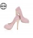 Chaussures peep rose moelleux