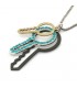 Fashion key shaped  rhinestones necklace