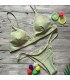 Brasilianischer einfacher grüner Bikini