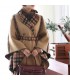 Manteau poncho de laine élégante