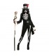 Voodoo witch skeleton costume