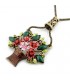 Vintage couleur fleur panier collier