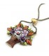 Vintage Halskette mit farbigen Blumenkorb