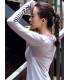 Women sport transparent fitness long sleeve quick dry pink blouse