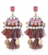 Tribal colored ethnic tassel earrings Coachella
