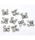 Silver butterfly drop earrings 