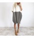 Loose linen grey and white dress