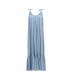 Backless light blue maxi dress