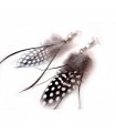Dotted  feathers earrings