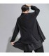 Black asymmetrical ruffle sweatshirt