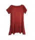 Red A-shape soft textile dress