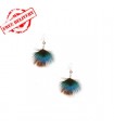 Natural peacock feather earrings