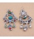 Boho style colored stone earrings 