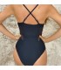 Black bathing suit monokini