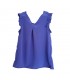 Silk sleeveless top blue