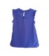 Silk sleeveless top blue