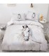 White horse  bed sheet