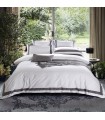 Egyptian cotton luxury satin cotton bed sheets grey