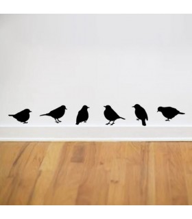 Adesivo murale uccelli