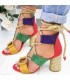 Multicolor straps sandals
