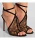 Black high heels platform sandals