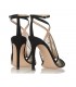 Black high heels platform sandals