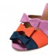 Moda colorata di scarpe peep toe