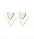 Drop geometric marble earrings