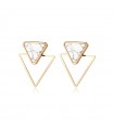 Drop geometric marble earrings
