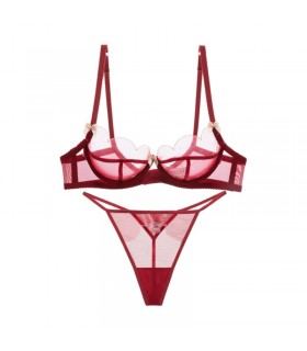 Red ultra thin transparent lingerie