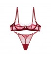 Red ultra thin transparent lingerie