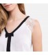 White silk top with lace detail