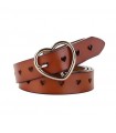 Genuine leather heart shape belt
